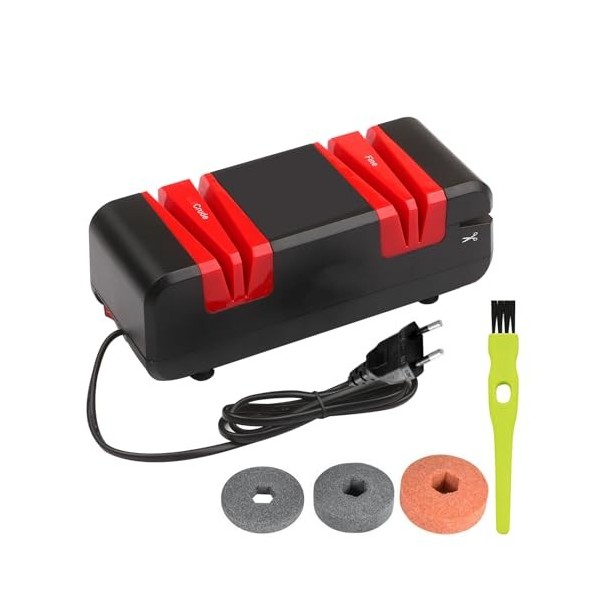 Mulcort Aiguiseur de couteaux électrique,système daffûtage en 2 étapes,bord extra tranchant à 15 degrés pour couteaux et cis