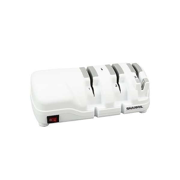 SHARPAL 198H Aiguiseur de couteaux électrique - Système daiguisage professionnel en 3 étapes avec meules en diamant, résulta