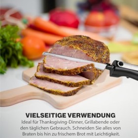 Clatronic EM 3702 couteau électrique, couteau électrique, couteau de cuisine électrique, aide de cuisine avec moteur de 120 W