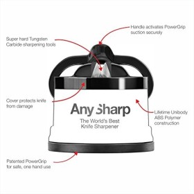 AnySharp Global Aiguisoir Avec PowerGrip Doré