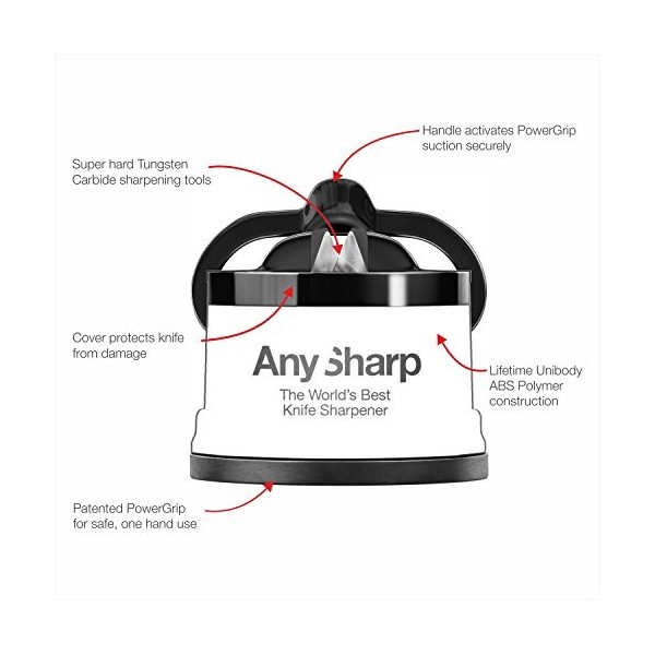 AnySharp Global Aiguisoir Avec PowerGrip Doré