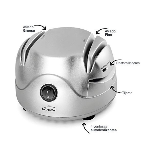 Lacor - 69141 - Aiguiseur électrique, Gris