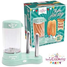 Scrap Cooking - Machine à Hot Dogs - Appareil pour Créer ses Véritables Hot-Dogs U.S. - Capacité 12 saucisses & 2 pains, Styl