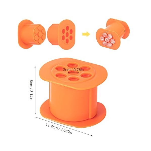 Bczhieulw One Press Maker，Hot Dog Maker，Avec 7 trous pour les burgers/croquettes/pâtisseries