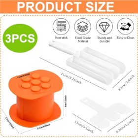 Lumeclat Kit de Presse à Hot Dog 2 Pièces,Machine à Saucisses Manuelle avec 7 Trous et Triple Façonneur de Boulettes avec Spa