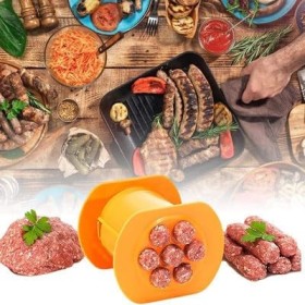 UQMIQURA Cevapcici Extrudeuse manuelle pour hot dog avec 7 trous, en plastique de qualité alimentaire, ustensiles de cuisine,