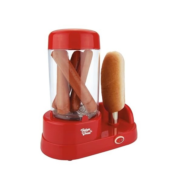 JOCCA - Machine à Hot Dogs | Appareil à Hot Dogs 350W | Barres en Acier Inox | Capacité 6 Saucisses | Idéal pour Fêtes et Cad