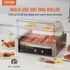 VEVOR Rouleau à hot-dogs, 11 rouleaux, machine à griller les saucisses en acier inoxydable avec double contrôle de températur