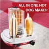 Salco Hot Dog Maker - Cuiseur vapeur de style rétro - 450 W - Avec contrôle thermique - Brochettes chauffantes pour 2 petits 