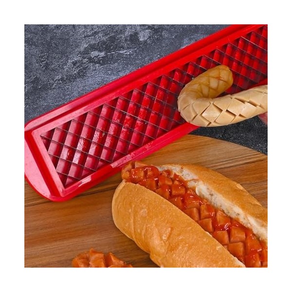 Sobeta Coupe-saucisses multifonction pour hot-dog - Coupe-jambon - Léger et portable - Pour barbecue en spirale - cuisine pou