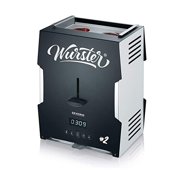 Severin WT 5005 Wurster, Acier Inoxydable et Plastique, Schwarz-edelstahl-gebürstet