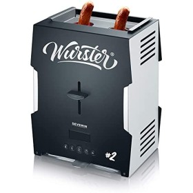 Severin WT 5005 Wurster, Acier Inoxydable et Plastique, Schwarz-edelstahl-gebürstet