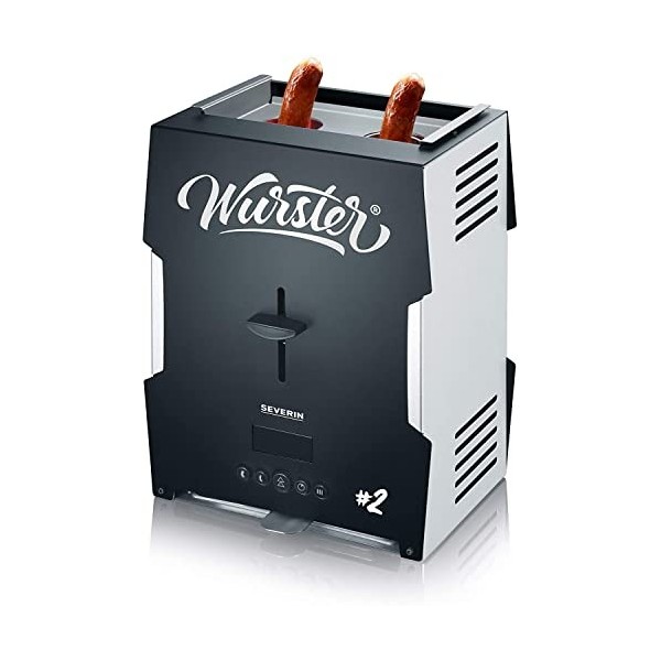 Severin WT 5005 Wurster, Acier Inoxydable et Plastique, Schwarz-edelstahl-gebürstet