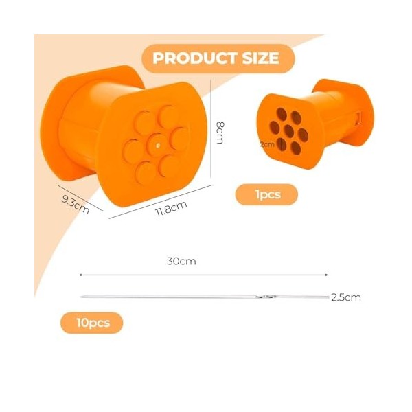 1 Machine À Saucisses, 10 Brochettes De Barbecue, Moule À Hot-Dog Diy, Presse-Bâtons De Viande Manuel, Ustensiles De Cuisine