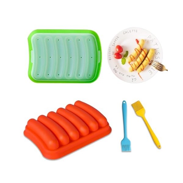 Moule en silicone pour saucisses, hot-dogs, moule à hamburger fait à la main