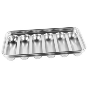 VOANZO Moule à saucisses en Acier Inoxydable 304, Moule à Hot-Dog à 6 cavités, récipient de Cuisson à la Vapeur, Aucun boîtie