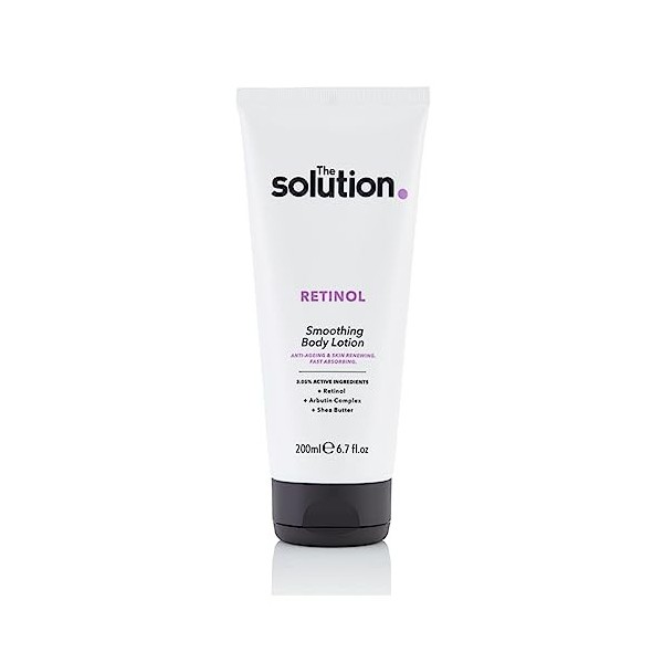 The Solution Lotion lissante pour le corps au rétinol avec formule anti-âge qui cible les rides et renouvelle la peau avec du