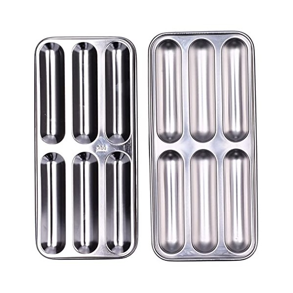 ANKROYU Moule à Saucisses à 6 Cavités, Moule De Cuisson De Saucisses DIY Avec Couverture, Moule De Machine à Hot-Dog Antiadhé