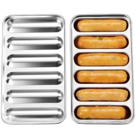 Moule à Saucisse, Moule à Hot-Dog, Moule à Saucisses en Acier Inoxydable, Saucisse Hot Dogs Moule, Acier Inoxydable pour Gril