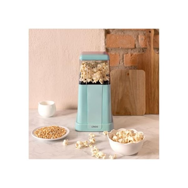 LIVOO - Machine à pop corn DOM497-100g de grains, 1200W, protection surchauffe