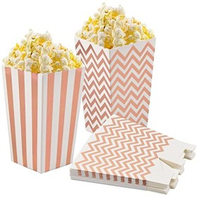 Dokeno 20 Pièces Popcorn Boîtes Rose, Sachet Pop Corn en Papier, Pot Pop Corn Reutilisable, Bonbons Boîtes, Boîtes à Popcorn 