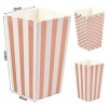Dokeno 20 Pièces Popcorn Boîtes Rose, Sachet Pop Corn en Papier, Pot Pop Corn Reutilisable, Bonbons Boîtes, Boîtes à Popcorn 