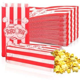 200 Pcs Sachet Pop Corn, Petites Popcorn Boîtes 9 x 6 x 21 cm, Cinéma Sac à Pop Corn Oléophobes pour Popcorn Machine, Boîte à