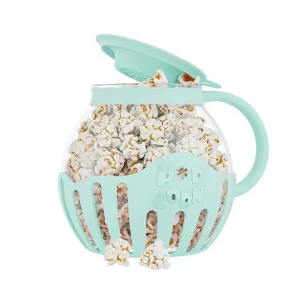 Bol à pop-corn pour micro-ondes, 2,13 l, avec poignée, bol à pop-corn avec couvercle, passe au lave-vaisselle, pour réunions,