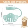 Bol à pop-corn pour micro-ondes, 2,13 l, avec poignée, bol à pop-corn avec couvercle, passe au lave-vaisselle, pour réunions,