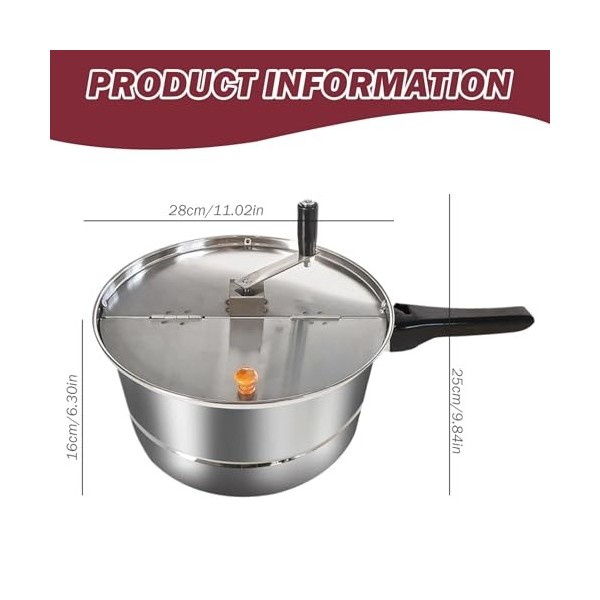 Hperu Maker de la Machine à Pop-Corn de remuant