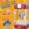 VEVOR Machine à Pop Corn 300 W, Appareil à Pop-corn de Comptoir Électrique, Bol de 71 g pour 3,8 L par Lot, avec Porte en PP,