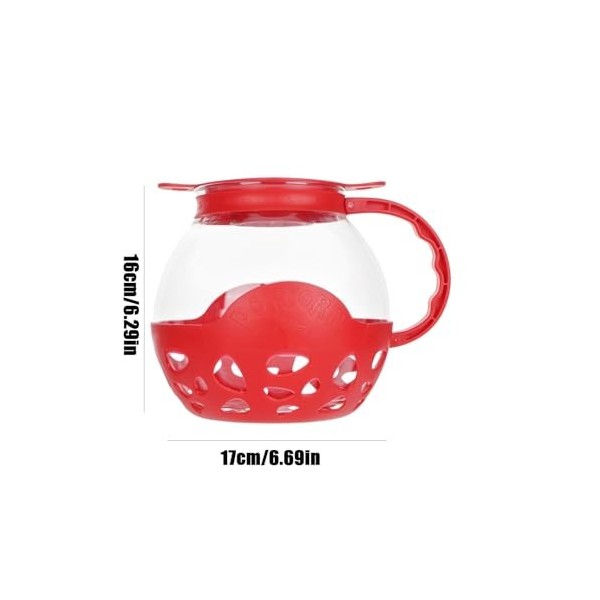 Gadget de cuisine à pop-corn en verre | Bocal à popcorn pour micro-ondes | Seau à popcorn réutilisable | Petit moule à popcor