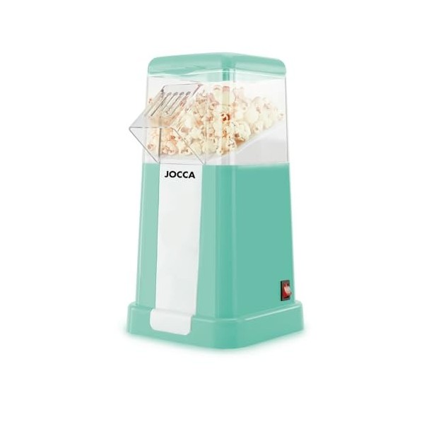 Jocca Moule à popcorn amusant turquoise | Popcorn sans huile | Prêt en 3 minutes | Compact et facile à utiliser | Livré avec 