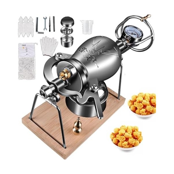 Canon à Pop-Corn Manuel Machine à Pop-Corn Haute Pression Machine à Pop-Corn Chinoise Machine à Riz Soufflé Mini Machine à Po