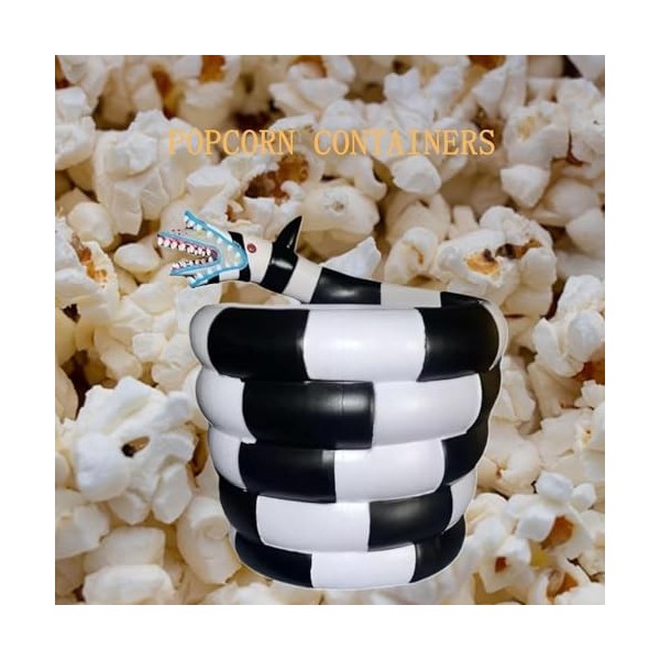 RICOKJRDE Seau à Pop-Corn Amusant, Seau à Pop-Corn Sandworm, Seau à Pop-Corn Sandworm, Seaux à Pop-Corn Réutilisables, Horreu