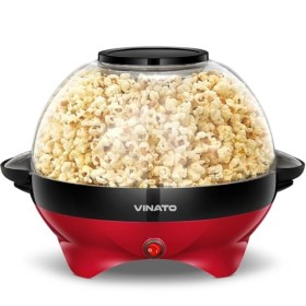 VINATO Machine a Pop Corn, 5L machine pop corn, 3 Min machine à pop corn, Popcornmaschine Groß für Zuhause