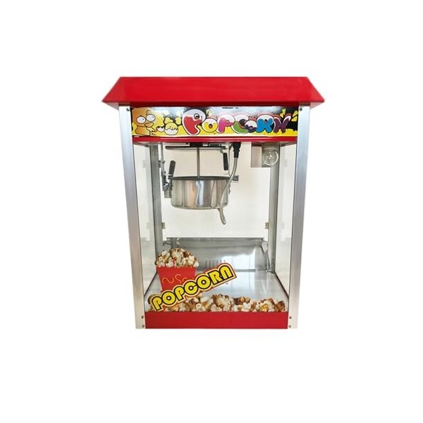 Machine à Pop Corn Professionnelle – Acier Inoxydable, 1440W, Capacité 200g par Opération – Idéale pour Cinémas, Événements e