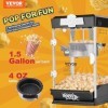 VEVOR Machine à Pop Corn 480 W, Appareil à Pop-corn de Comptoir Électrique, Grand Bol de 113 g pour 5,7 L par Lot, avec Verre
