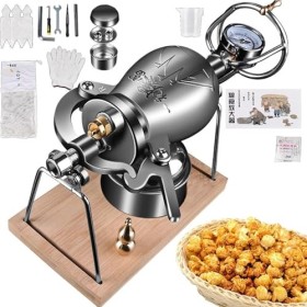 Machine à Riz Soufflé, Machine à Pop-Corn Manuelle, Canon à Pop-Corn Chinois, Petite Machine à Pop-Corn pour CuisinièRe, Mach