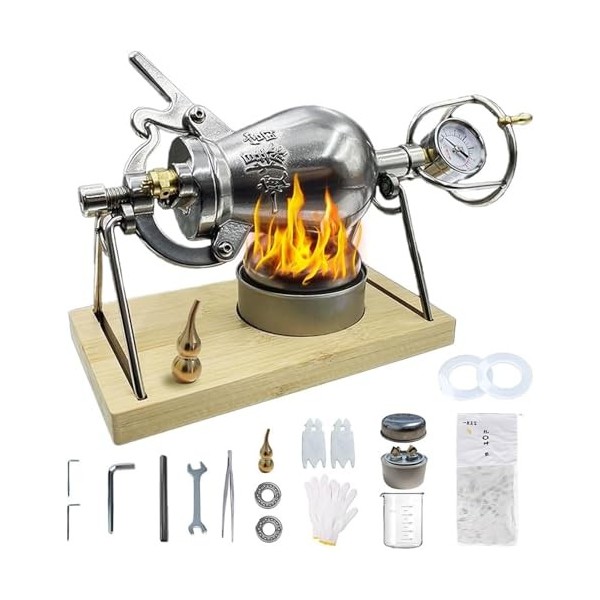 Machine à Pop-Corn Manuelle, Machine à Pop-Corn Traditionnelle Chinoise, Mini Pot à Pop-Corn en Acier Inoxydable, Petit Canon