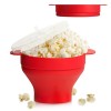 FORYNXHWIN Machine à popcorn pour micro-ondes, bol pliable en silicone de qualité alimentaire avec couvercle, pour les soirée