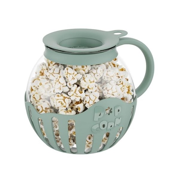 Yssevlon Machine à -Corn Micro-Ondes Snack Popcorn Air Poppers Bol à -Corn de 2,25 litres Accessoires de Cuisine en Borosilic