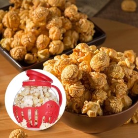 Rancrvy Popcorn Maker Micro-ondes Popcorn corn Air Poppers 2,25 litres Bol à popcorn accessoires de cuisine en borosilicate R