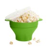 JSHDUSA Popcorn Popper en silicone pour micro-ondes pliable avec poignée – Machine à popcorn en silicone résistant à la chale