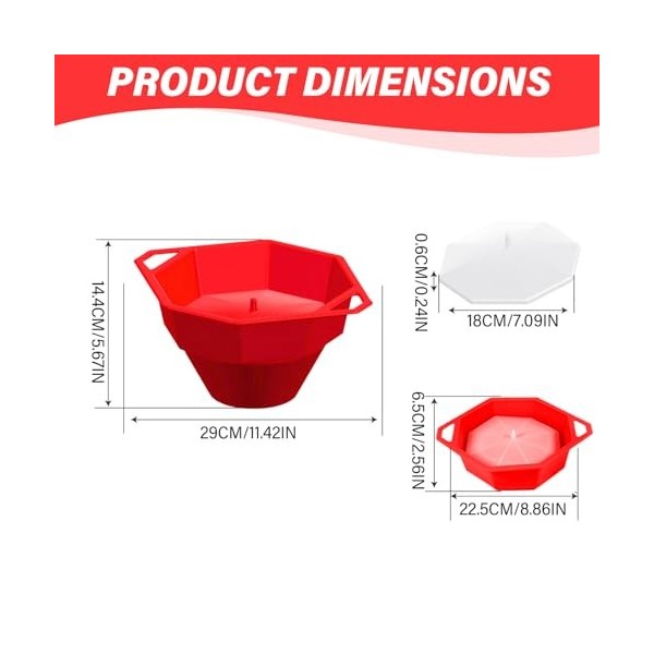 Hperu Popcorn Popcorn Micro-Ondes Popper Pliable et Coffre