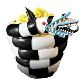 Seau à pop-corn amusant en forme de ver de sable, décorations de bols à pop-corn de film dhorreur, récipient à collation amu