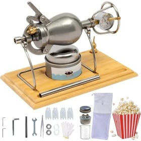 Machine à Pop-Corn Manuelle, Machine à Pop-Corn Haute Pression en Acier Inoxydable, Machine à Pop-Corn Traditionnelle Chinois