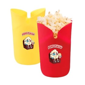 PoppyCrisp Lot de 2 machines à popcorn en silicone pour popcorn, popcorn micro-ondes, machine à popcorn, bol en silicone popc