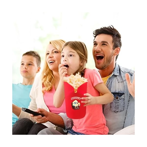 PoppyCrisp Lot de 2 machines à popcorn en silicone pour popcorn, popcorn micro-ondes, machine à popcorn, bol en silicone popc