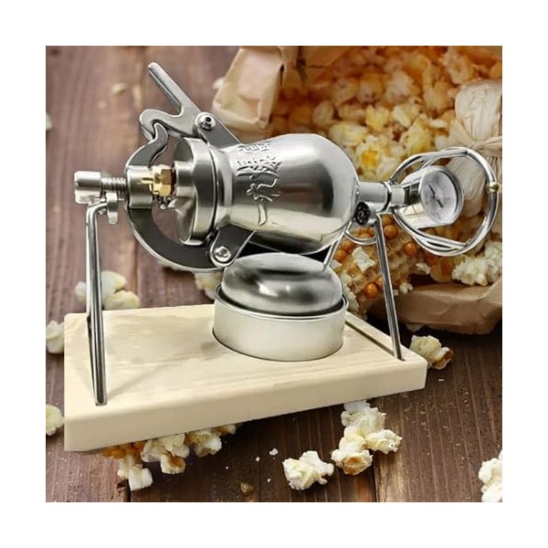 Machine à Pop-Corn Traditionnelle Chinoise avec Soupape De Surpression, Machine à Pop-Corn RéTro en Acier Inoxydable 304, Mac